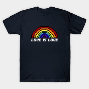 LGBT - LOVE IS LOVE - PIXELART T-Shirt